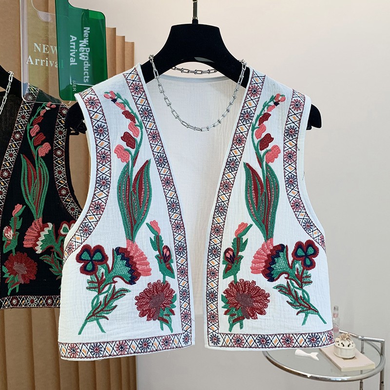 Embroidery Jacket - Spring Summer New Bohemian Ethnic Embroidery