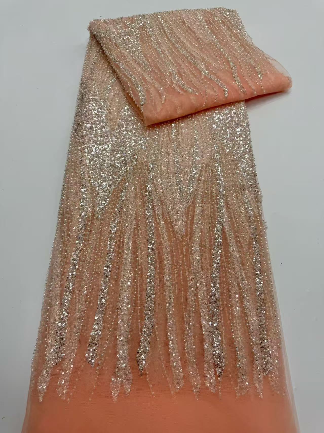 Embroidery Youtube - Luxury High Grade Shiny Sequins Tulle