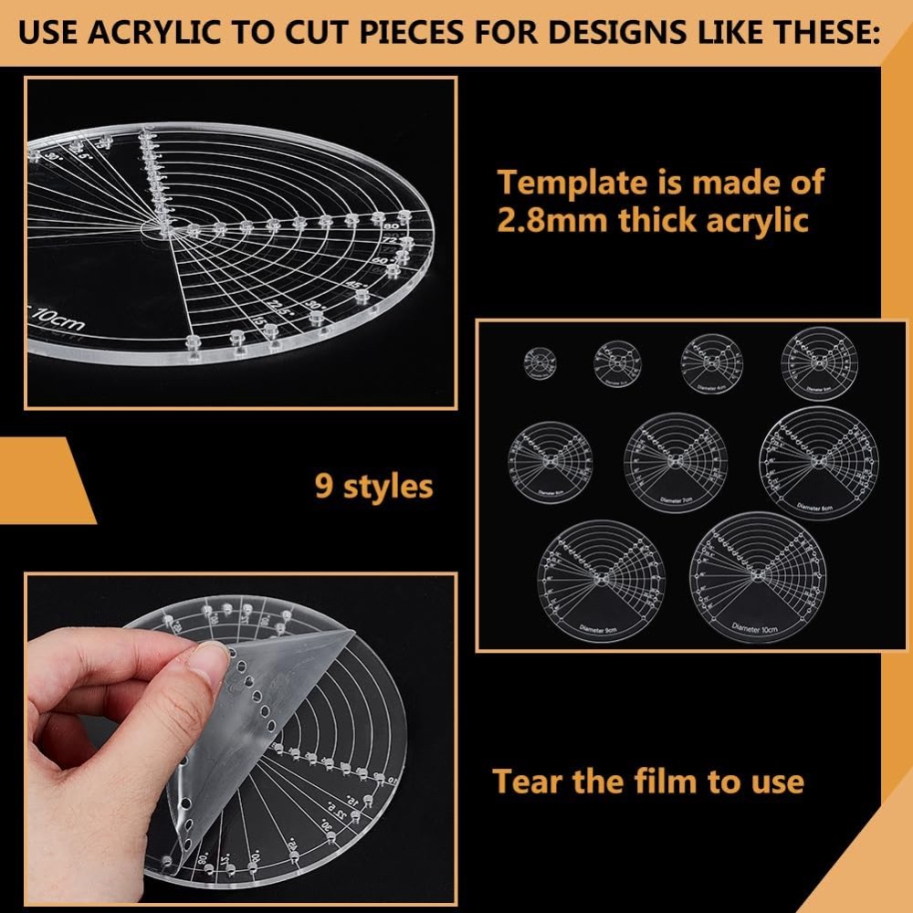 9Sizes Acrylic Round Center Fi - đánh giá và giá Embroidery Hub