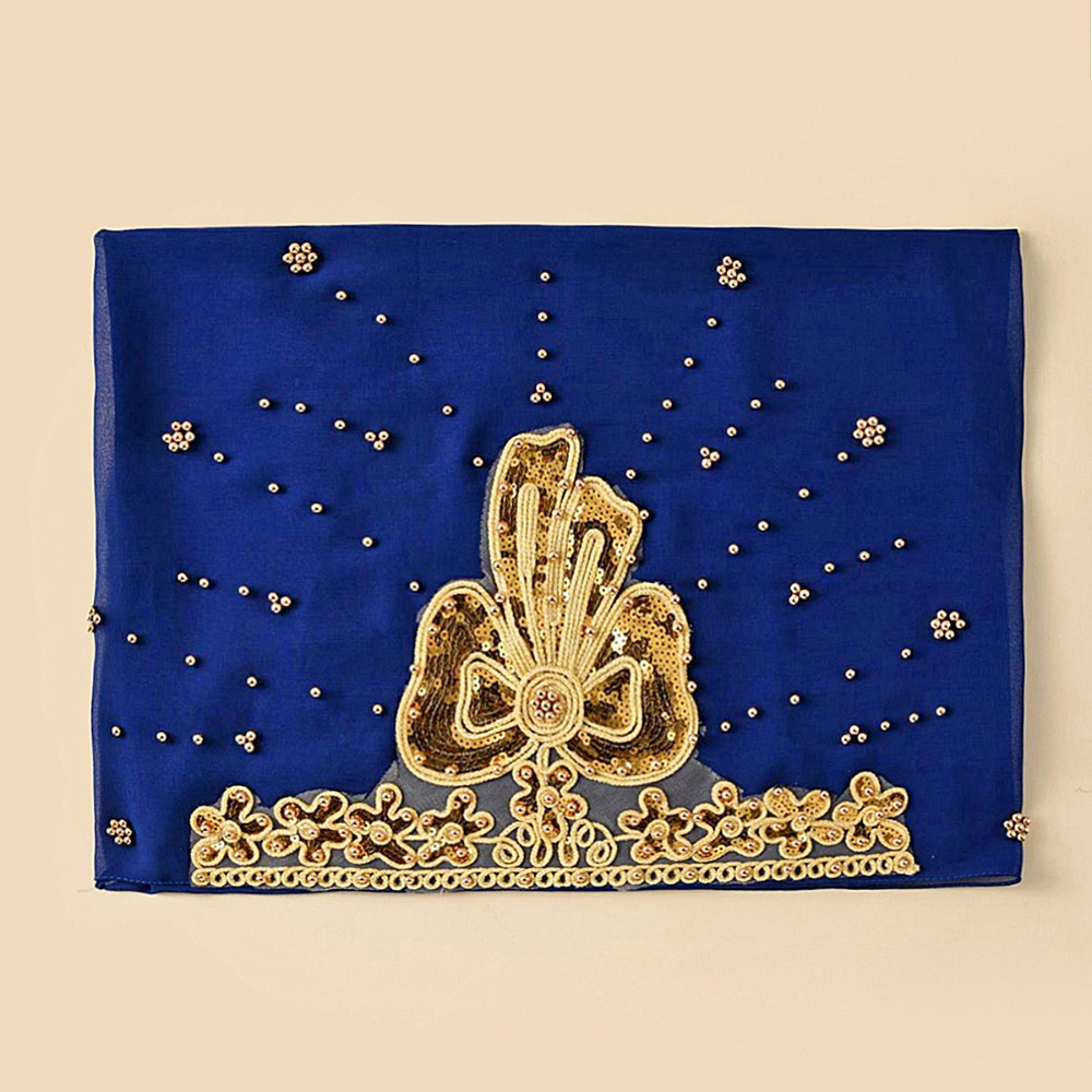 170×70cm Chiffon Hijab Scarf S - đánh giá và giá Embroidery Gold