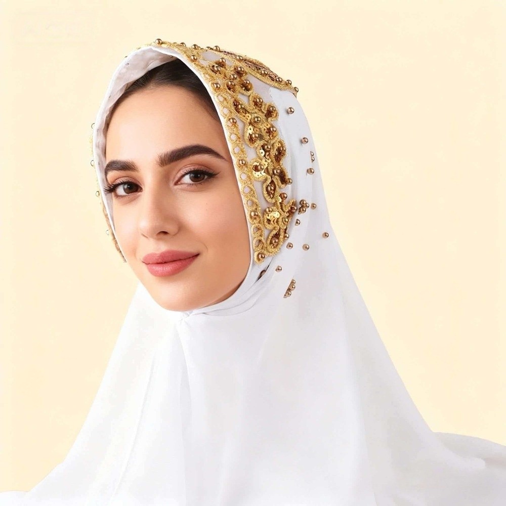 170×70cm Chiffon Hijab Scarf S - đánh giá và giá Embroidery Gold