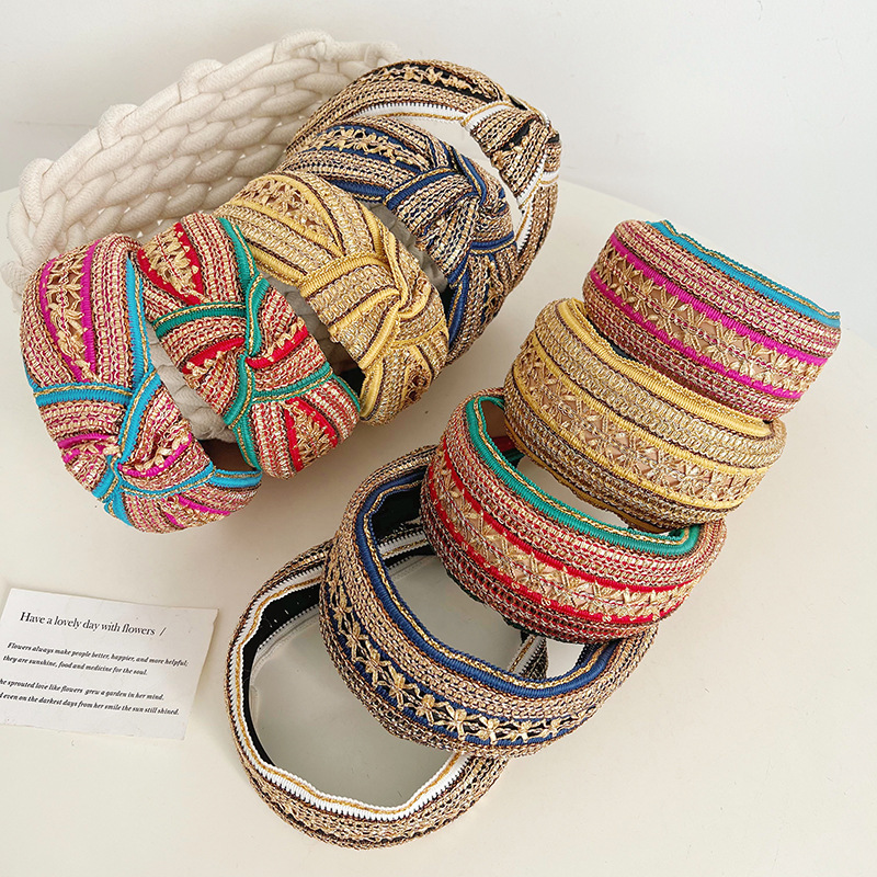 Women Girls Vintage Bohemian E - đánh giá và giá Embroidery Gold