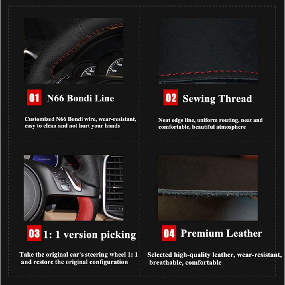 Hand-stitched Car Steering Whe - đánh giá và giá Embroidery Hub