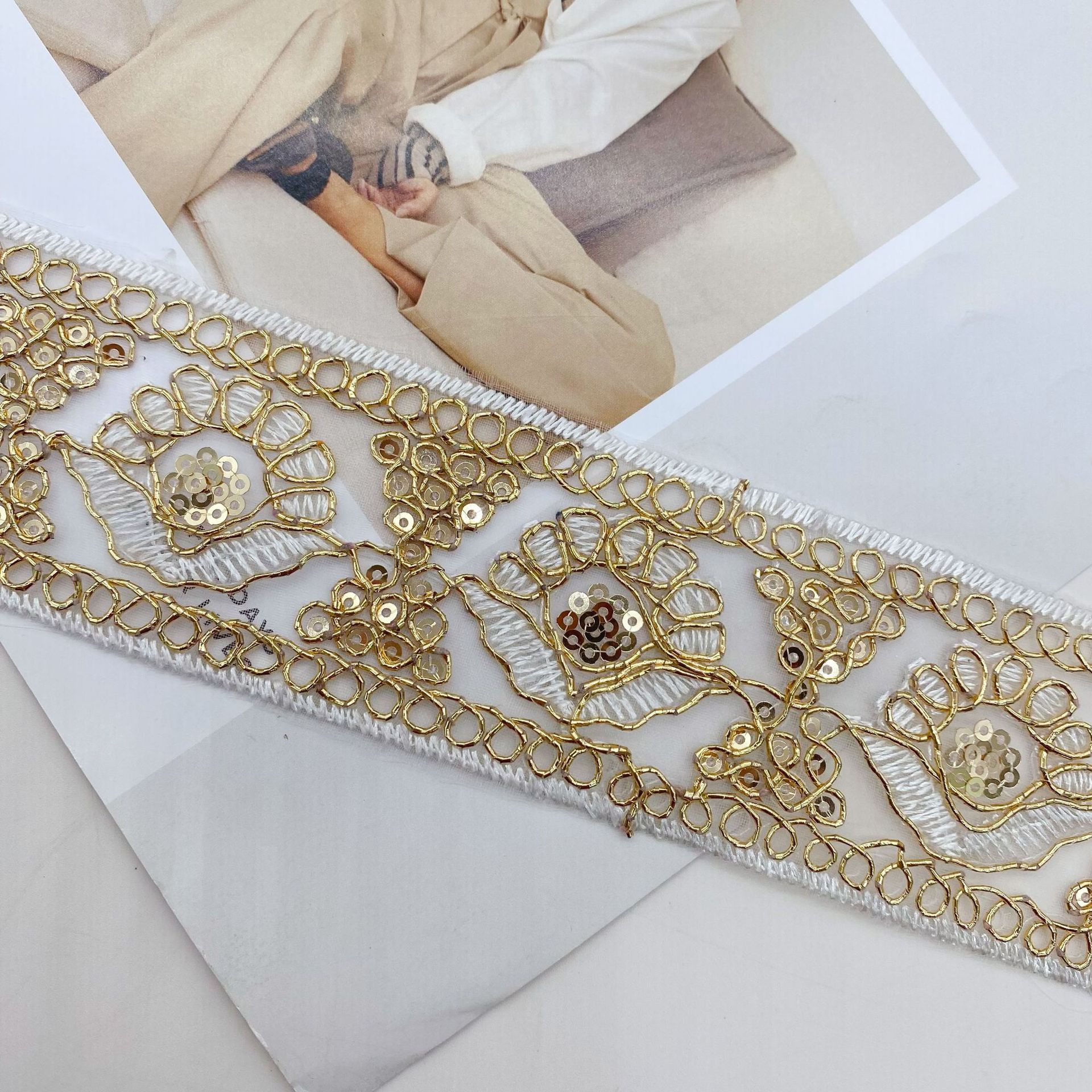 3Yards Of Wholesale National S - đánh giá và giá Embroidery Gold