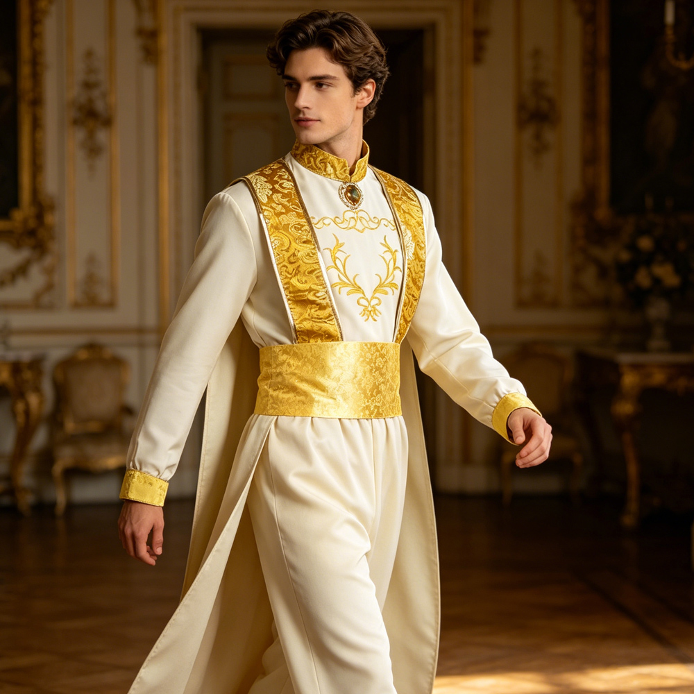 Adult Aladdin Cosplay Costume  - đánh giá và giá Embroidery Gold