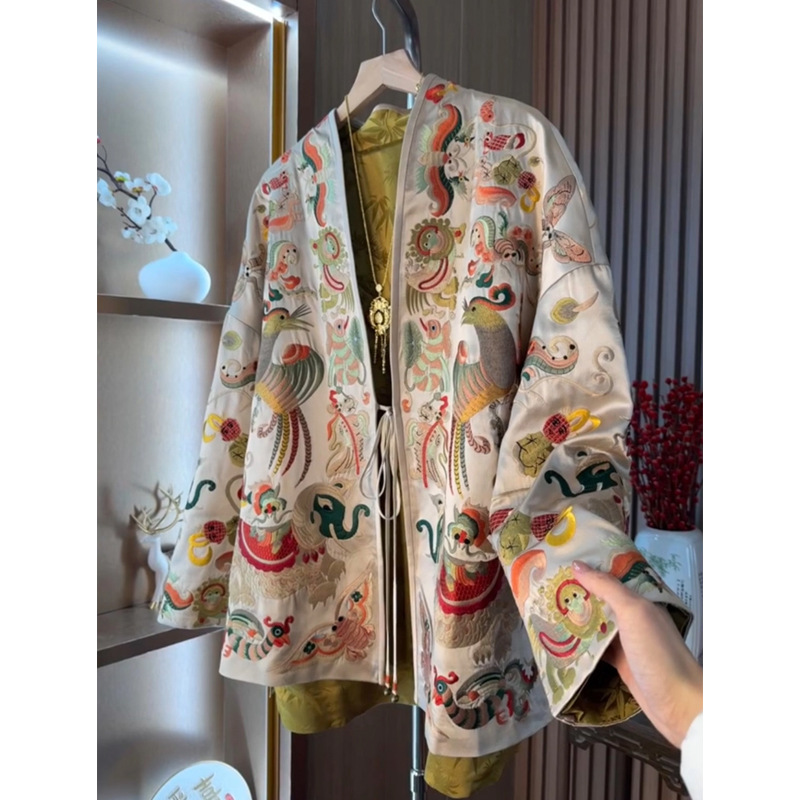New Chinese Style Kimono Cardi - đánh giá và giá Embroidery Jacket