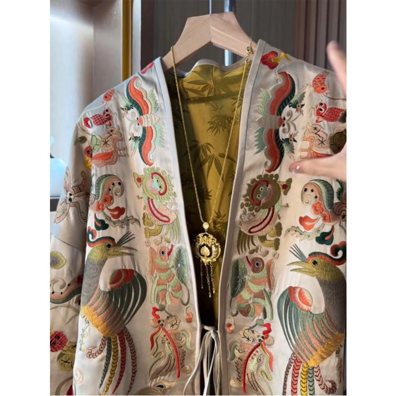 New Chinese Style Kimono Cardi - đánh giá và giá Embroidery Jacket