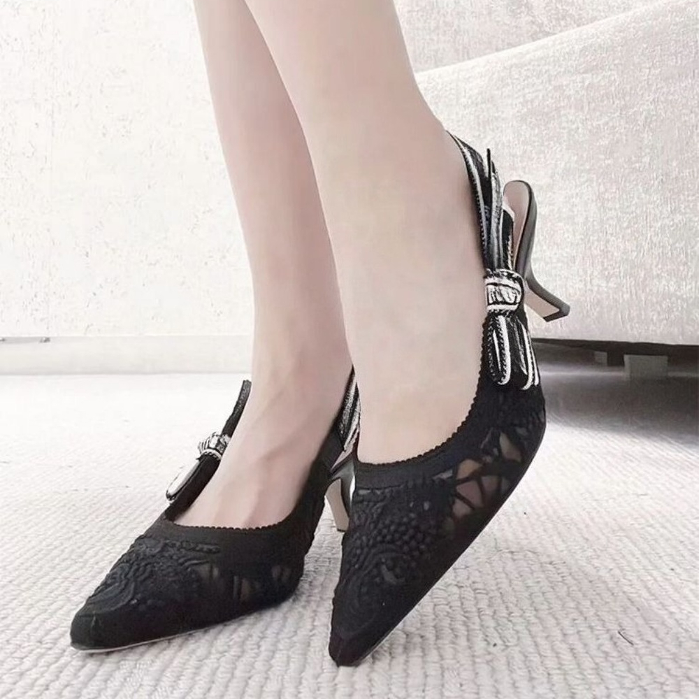 Genuine Leather High Heel Sand - đánh giá và giá Embroidery Yes