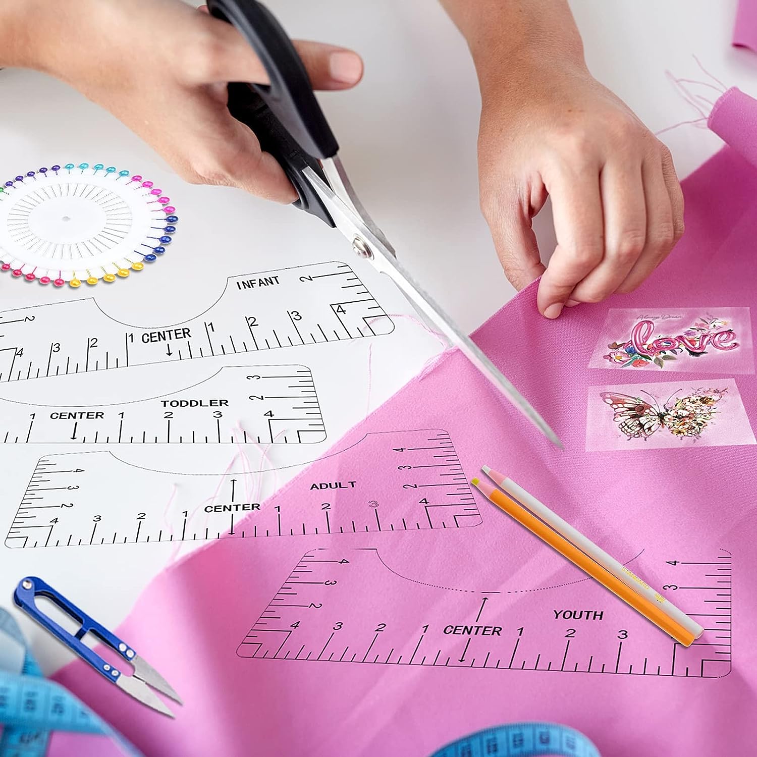 Transparent 4Pcs T-Shirt Ruler - đánh giá và giá Embroidery Hub