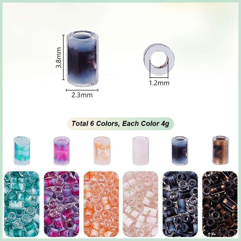720pcs 6 Colors Tube Beads 24g - đánh giá và giá Embroidery Youtube