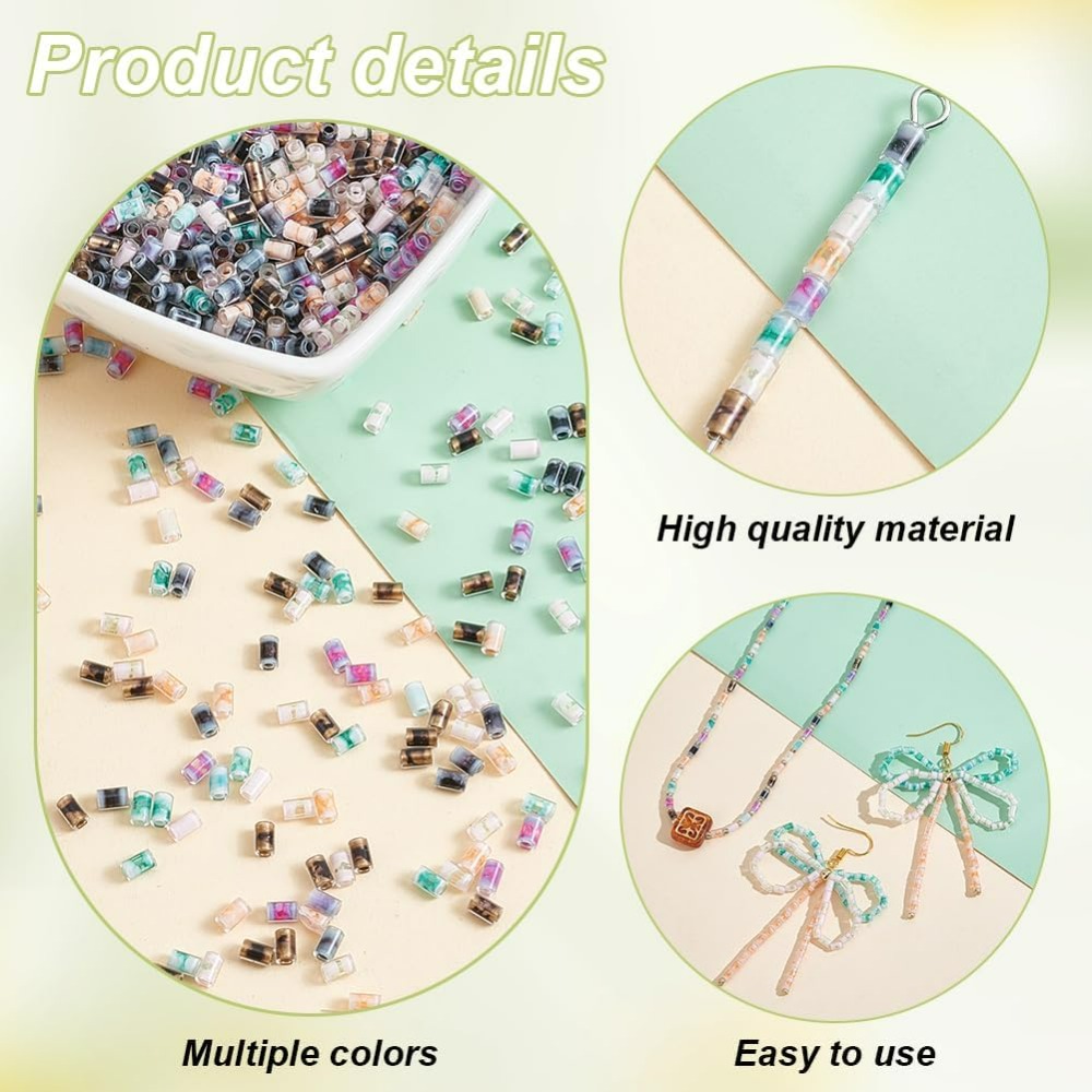 720pcs 6 Colors Tube Beads 24g - đánh giá và giá Embroidery Youtube