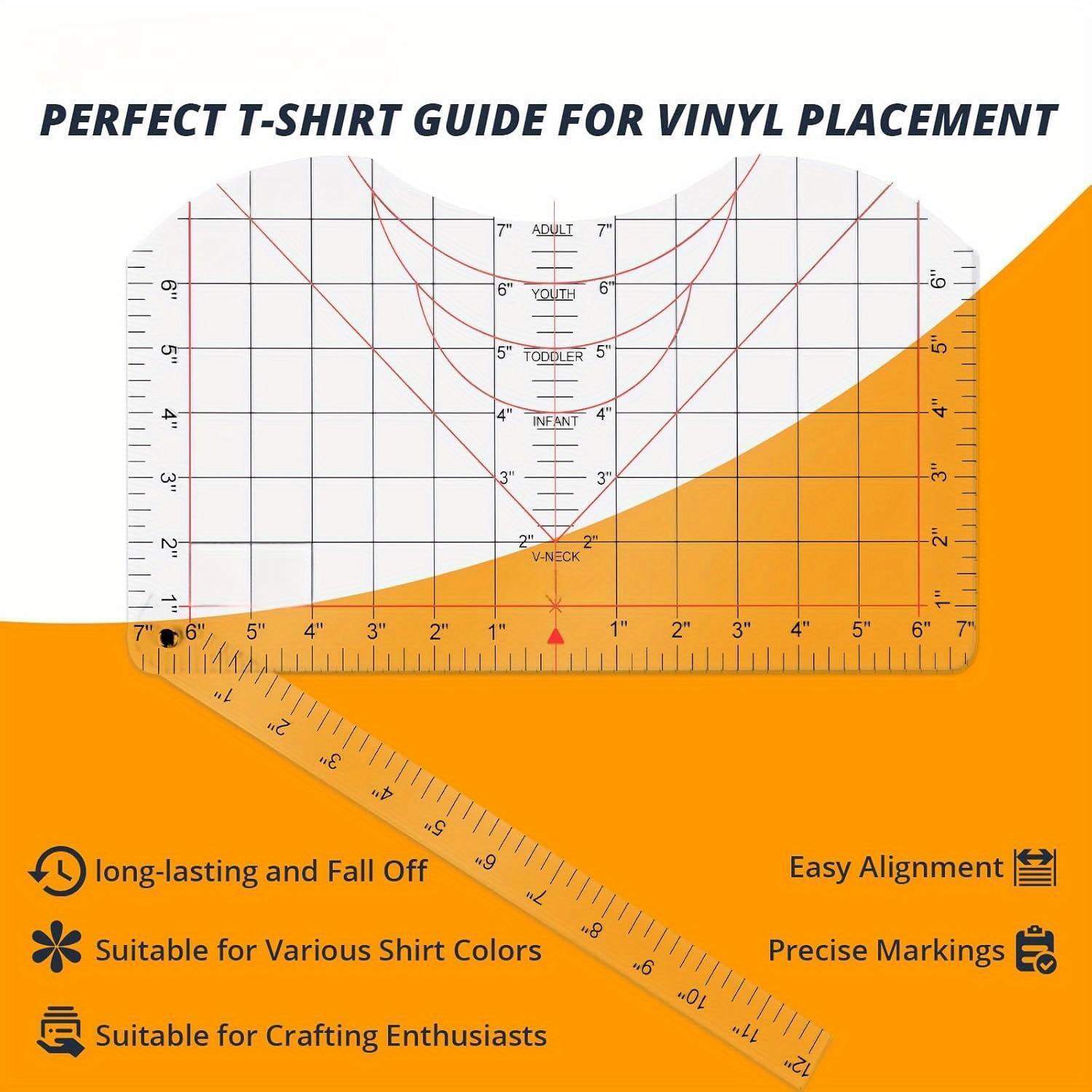 Tshirt Ruler Guide for Vinyl A - đánh giá và giá Embroidery Hub