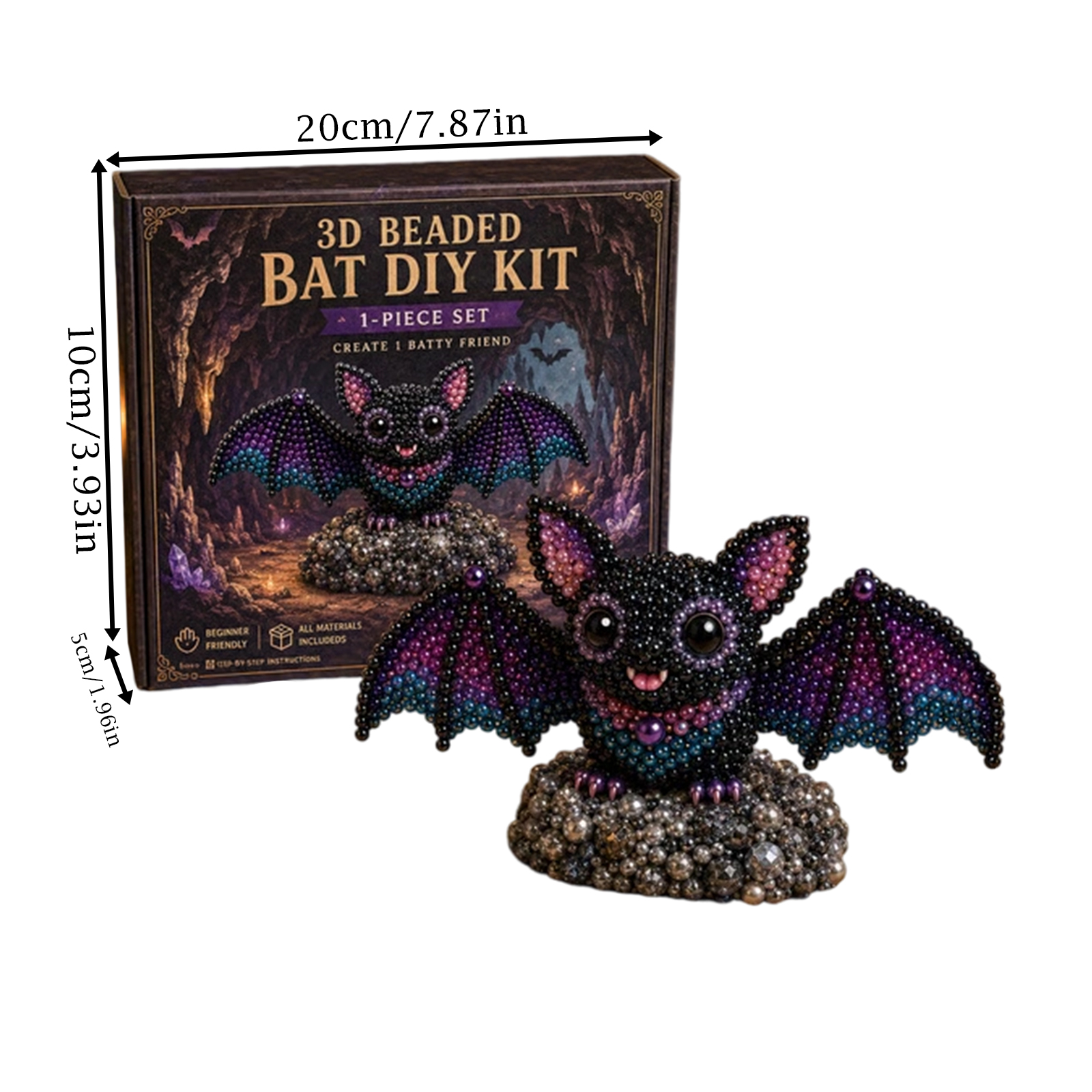 1/2/3/5Set 3D Beaded Bat Craft - đánh giá và giá Embroidery Youtube