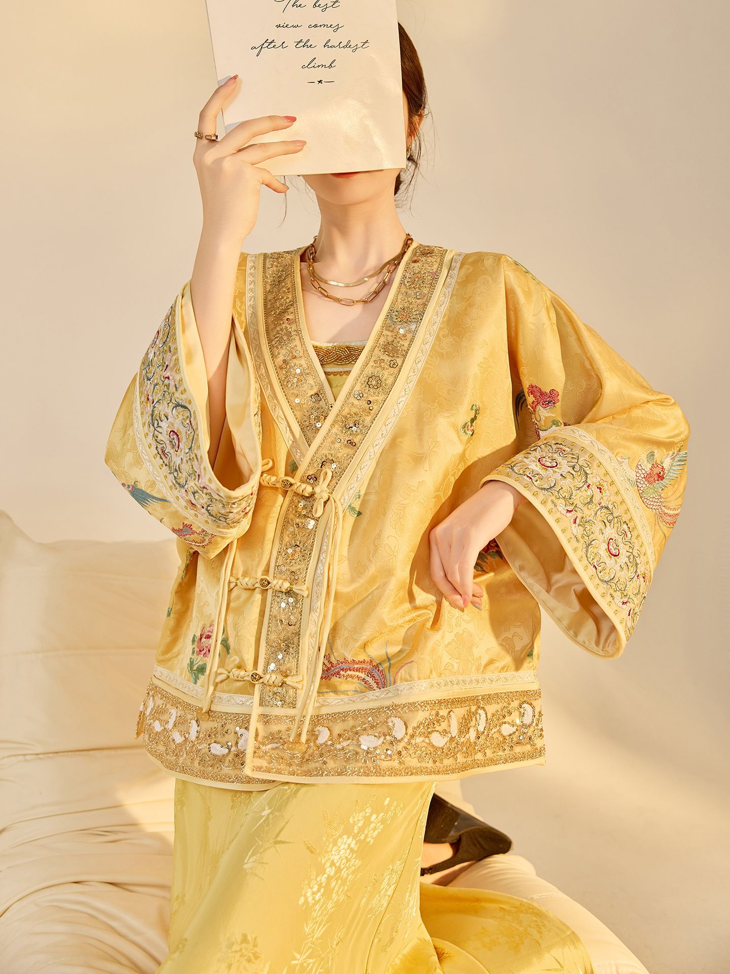 Autumn New Fashion V-neck High - đánh giá và giá Embroidery Jacket