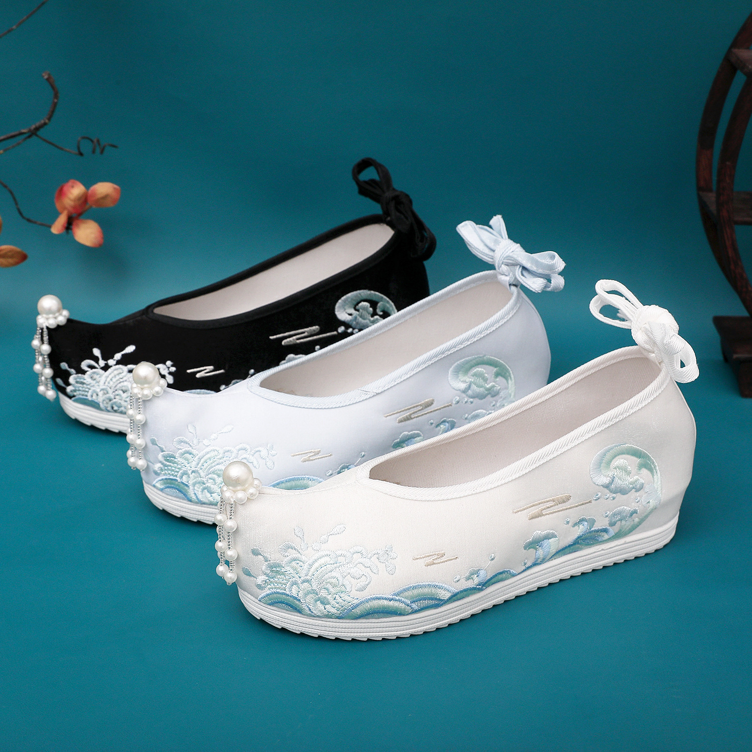 Waves Hanfu Shoes Female Embro - đánh giá và giá Embroidery Yes