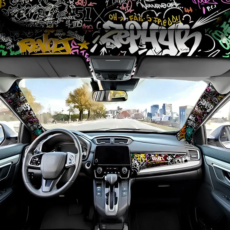 Graffiti Pattern Car Interior  - đánh giá và giá Embroidery Hub