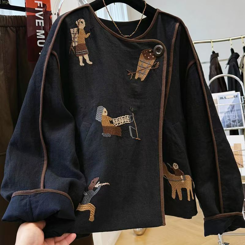 Heavy Embroidery Round Neck Sh - đánh giá và giá Embroidery Jacket