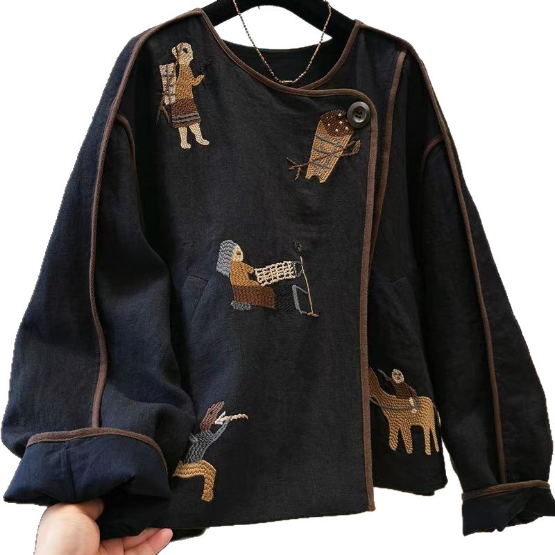 Heavy Embroidery Round Neck Sh - đánh giá và giá Embroidery Jacket